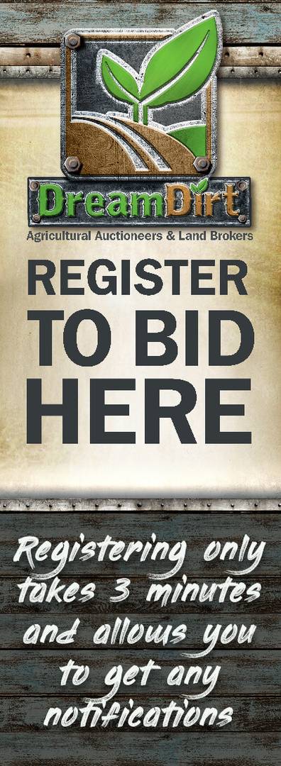 online farmland auction registration Register to bid on dreamdirt