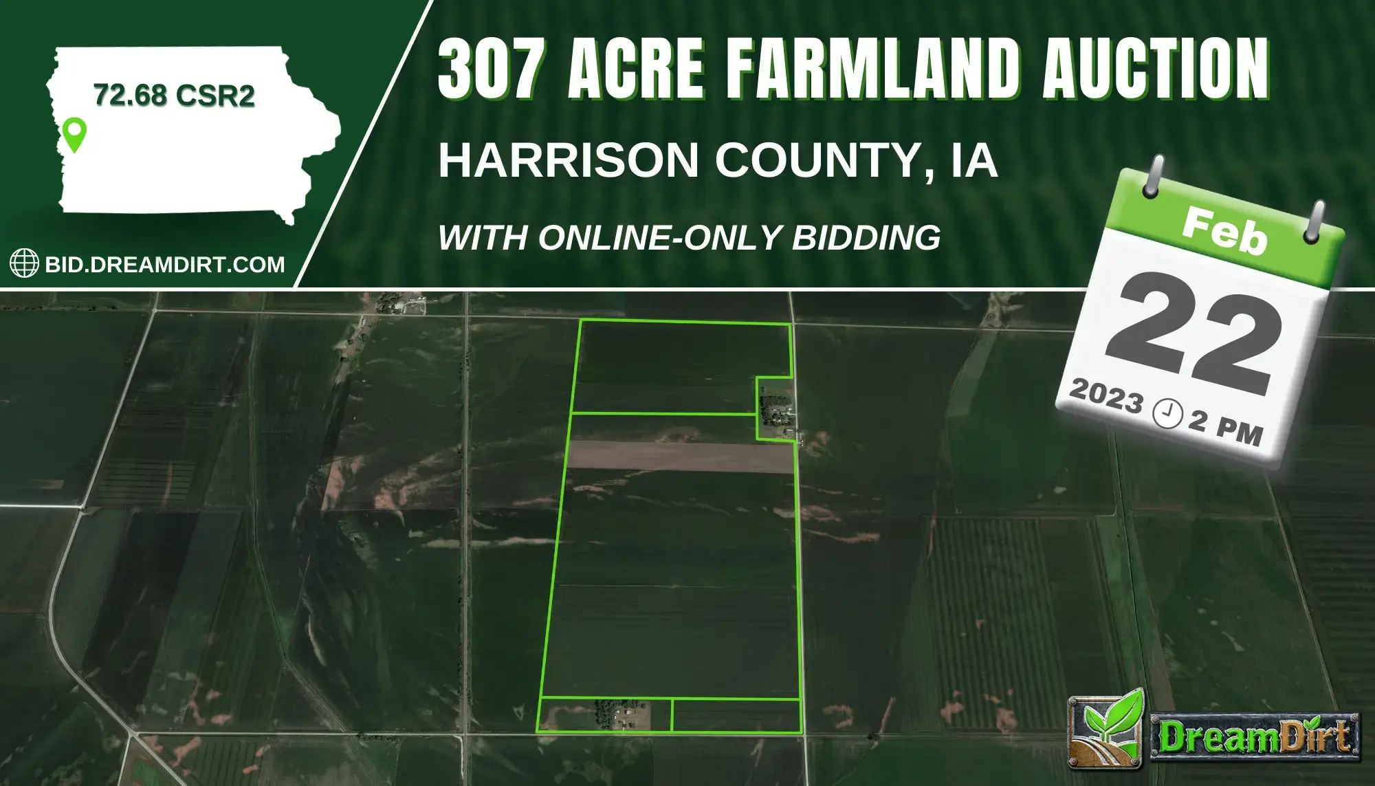 farmland auction sign