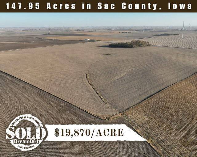 highest selling farm in Sac County Iowa in 2023