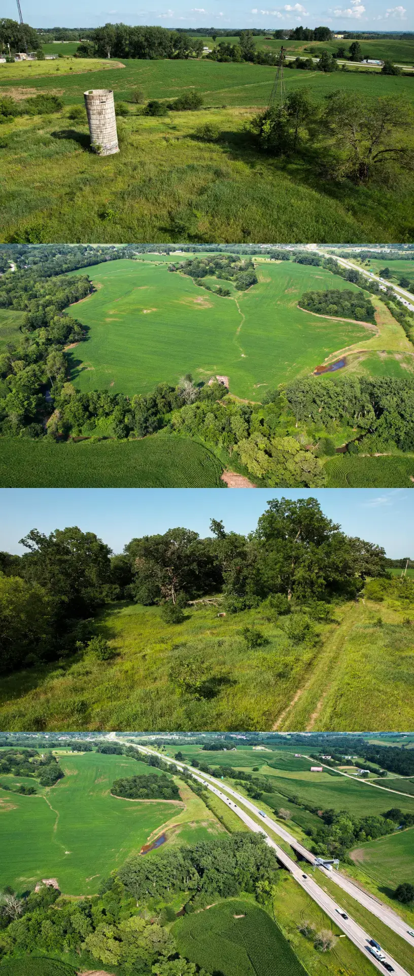 four pictures of iowa farmland